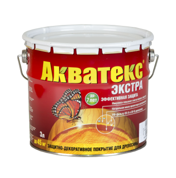 Антисептик Акватекс Экстра декоративный рябина 3 л